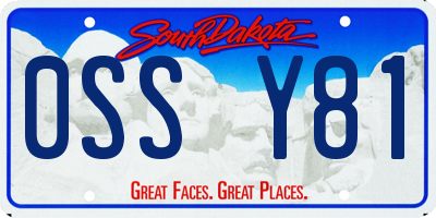 SD license plate 0SSY81