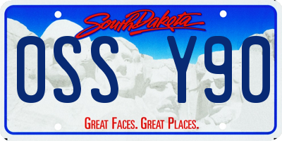 SD license plate 0SSY90