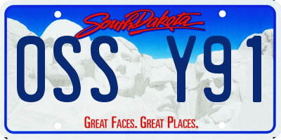 SD license plate 0SSY91