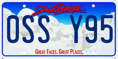 SD license plate 0SSY95