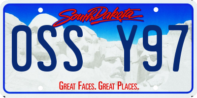 SD license plate 0SSY97
