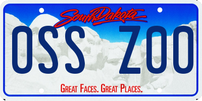 SD license plate 0SSZ00