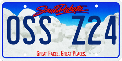 SD license plate 0SSZ24