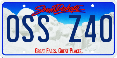 SD license plate 0SSZ40