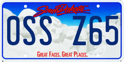 SD license plate 0SSZ65