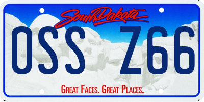 SD license plate 0SSZ66