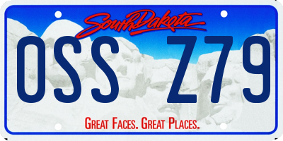 SD license plate 0SSZ79