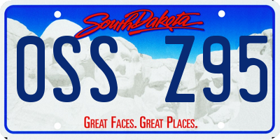 SD license plate 0SSZ95
