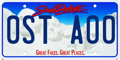 SD license plate 0STA00