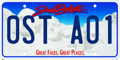 SD license plate 0STA01