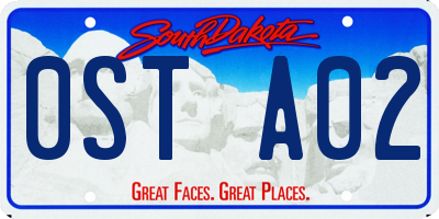 SD license plate 0STA02