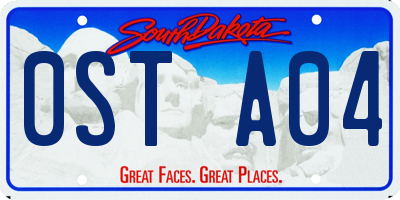 SD license plate 0STA04