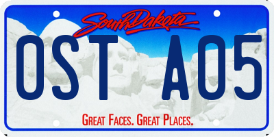SD license plate 0STA05