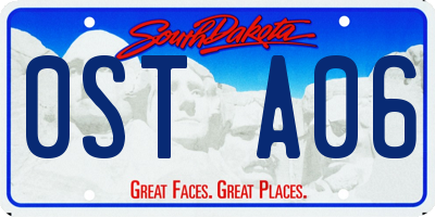SD license plate 0STA06