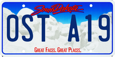 SD license plate 0STA19