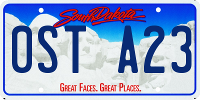 SD license plate 0STA23