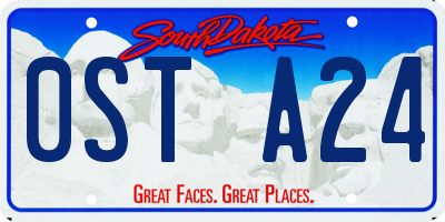 SD license plate 0STA24