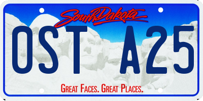 SD license plate 0STA25
