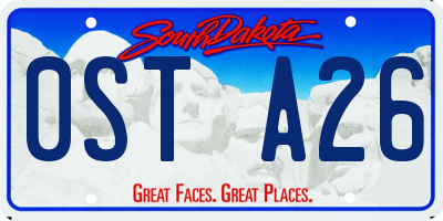 SD license plate 0STA26