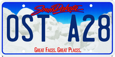 SD license plate 0STA28
