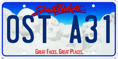 SD license plate 0STA31