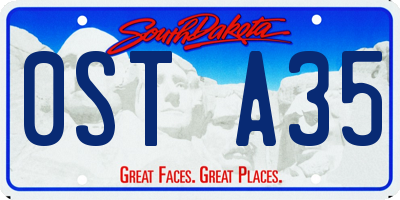 SD license plate 0STA35