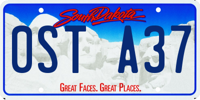 SD license plate 0STA37