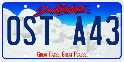 SD license plate 0STA43