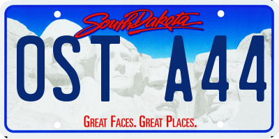 SD license plate 0STA44