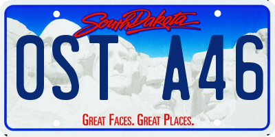 SD license plate 0STA46