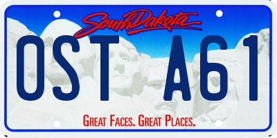 SD license plate 0STA61