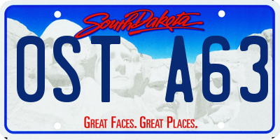 SD license plate 0STA63
