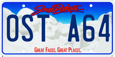 SD license plate 0STA64