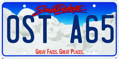 SD license plate 0STA65
