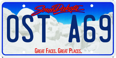 SD license plate 0STA69