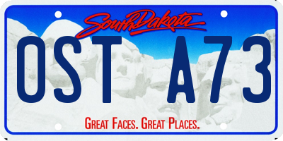 SD license plate 0STA73