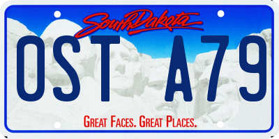 SD license plate 0STA79