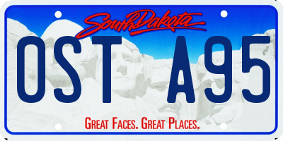SD license plate 0STA95