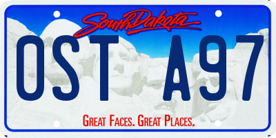 SD license plate 0STA97