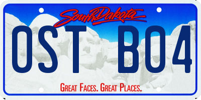 SD license plate 0STB04