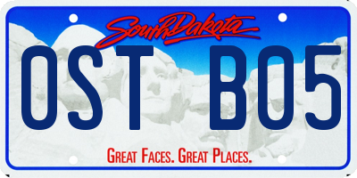 SD license plate 0STB05