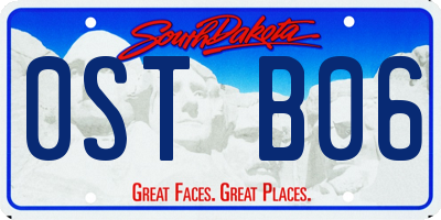 SD license plate 0STB06