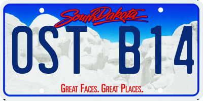 SD license plate 0STB14