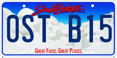 SD license plate 0STB15