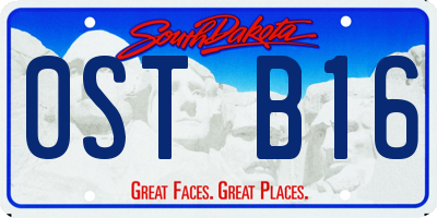 SD license plate 0STB16