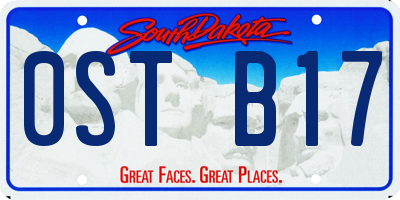 SD license plate 0STB17