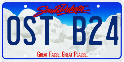 SD license plate 0STB24