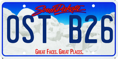 SD license plate 0STB26