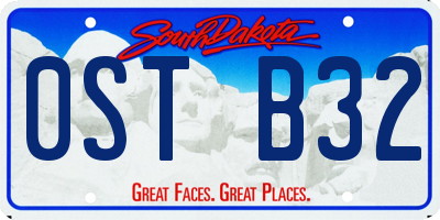 SD license plate 0STB32