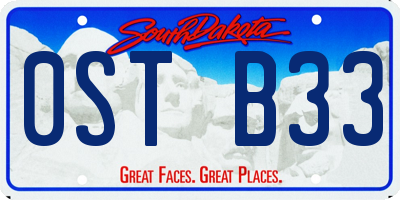 SD license plate 0STB33